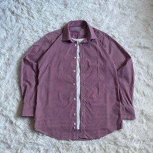 Perry Ellis Men's Red and White Shirt